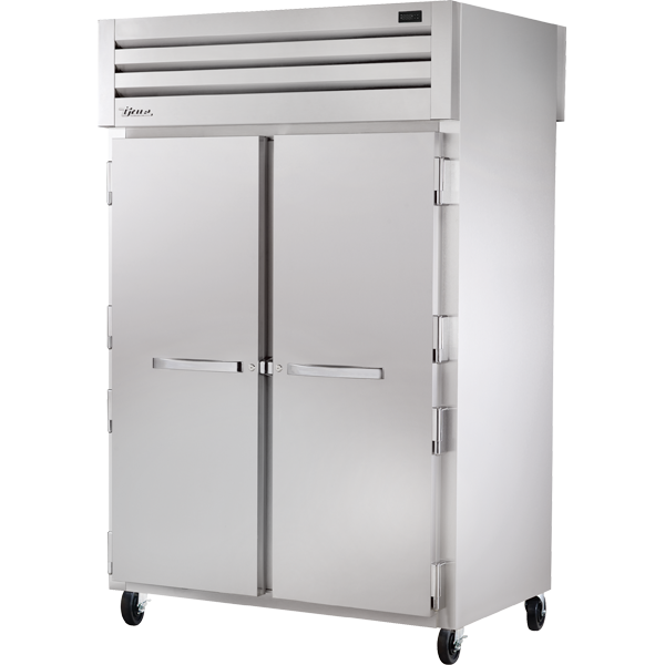 True STR2RPT-2S-2G-HC Pass-Thru Solid Front/Glass Rear Swing Doors Refrigerator with Hydrocarbon Refrigerant