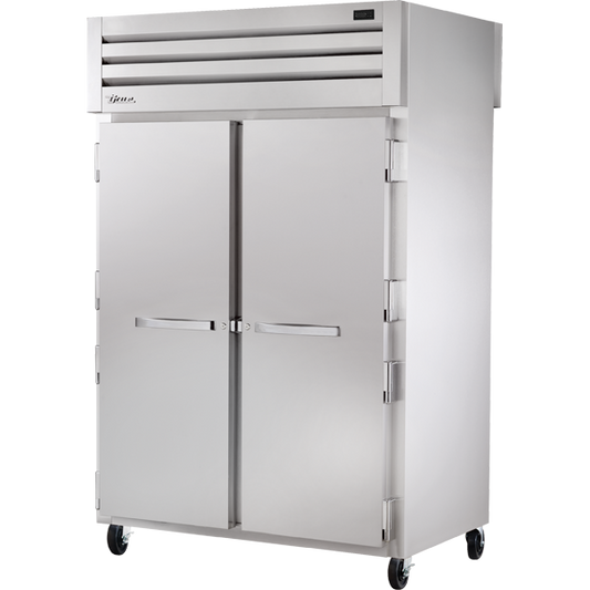True STR2RPT-2S-2G-HC Pass-Thru Solid Front/Glass Rear Swing Doors Refrigerator with Hydrocarbon Refrigerant