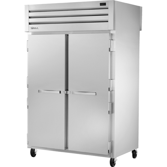 True STA2RPT-2S-2G-HC Pass-Thru Solid Front/Glass Rear Swing Doors Refrigerator with Hydrocarbon Refrigerant