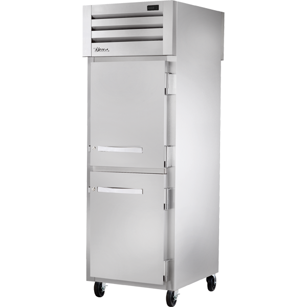 True STG1RPT-2HS-1S-HC Pass-Thru Solid Half Front/Solid Rear Swing Doors Refrigerator with Hydrocarbon Refrigerant - view 2