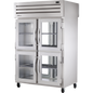 True STG2RPT-4HG-2G-HC Pass-Thru Glass Half Front/Glass Rear Swing Doors Refrigerator with Hydrocarbon Refrigerant