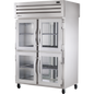 True STA2RPT-4HG-2S-HC Pass-Thru Glass Half Front/Solid Rear Swing Doors Refrigerator with Hydrocarbon Refrigerant