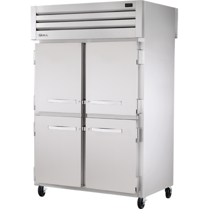 True STG2RPT-4HS-2G-HC Pass-Thru Solid Half Front/Glass Rear Swing Doors Refrigerator with Hydrocarbon Refrigerant