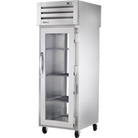 True STR1RPT-1G-1G-HC Pass-Thru Glass Front/Glass Rear Swing Doors Refrigerator with Hydrocarbon Refrigerant