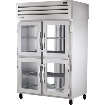 True STA2RPT-4HG-2G-HC Pass-Thru Glass Half Front/Glass Rear Swing Doors Refrigerator with Hydrocarbon Refrigerant