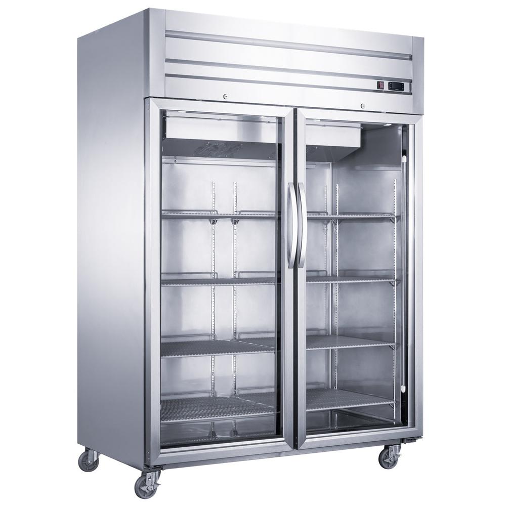 Dukers D55AR-GS2 Top Mount Glass 2-Door Commercial Reach-in Refrigerator image 1