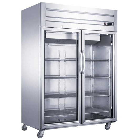 Dukers D55AR-GS2 Top Mount Glass 2-Door Commercial Reach-in Refrigerator image 1
