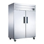 Dukers D55AF Commercial 2-Door Top Mount Freezer in Stainless Steel image 1