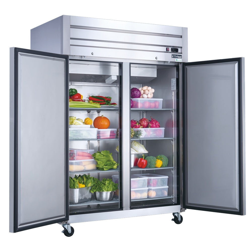 Dukers D55AF Commercial 2-Door Top Mount Freezer in Stainless Steel image 2