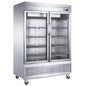 Dukers D55F-GS2 Bottom Mount Glass 2-Door Commercial Reach-in Freezer image 1