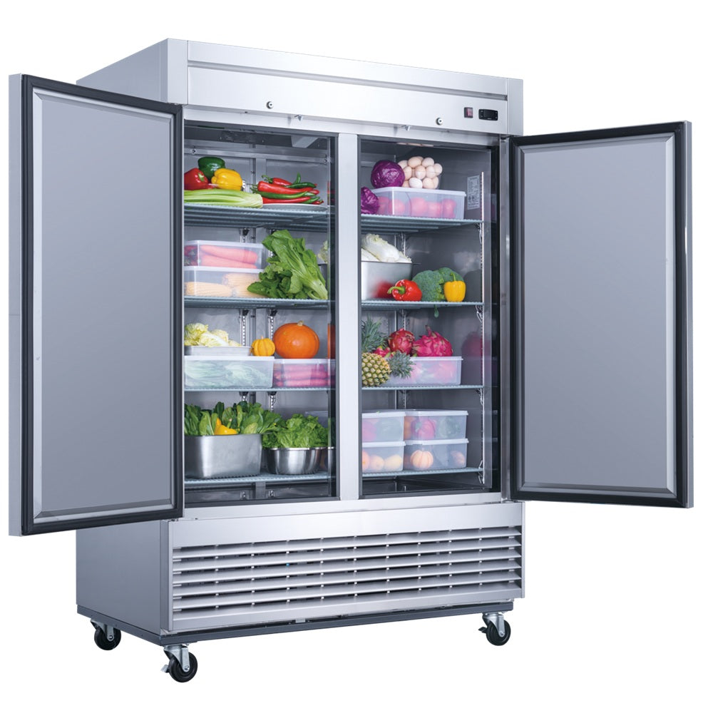 Dukers D55R 2-Door Commercial Refrigerator in Stainless Steel image 2