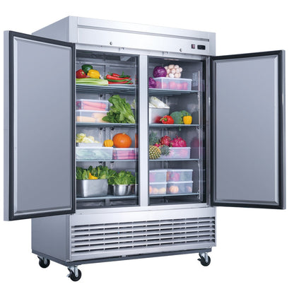 Dukers D55R 2-Door Commercial Refrigerator in Stainless Steel image 2