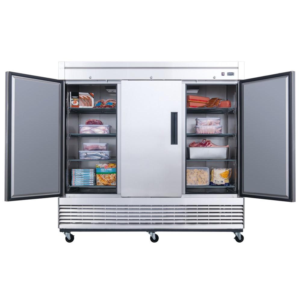 Dukers D83R 3-Door Commercial Refrigerator in Stainless Steel image 3