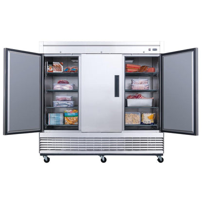 Dukers D83R 3-Door Commercial Refrigerator in Stainless Steel image 3