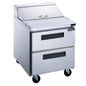 Dukers DSP29-12M-D2 2-Drawer Megatop Commercial Food Prep Table Refrigerator in Stainless Steel image 1