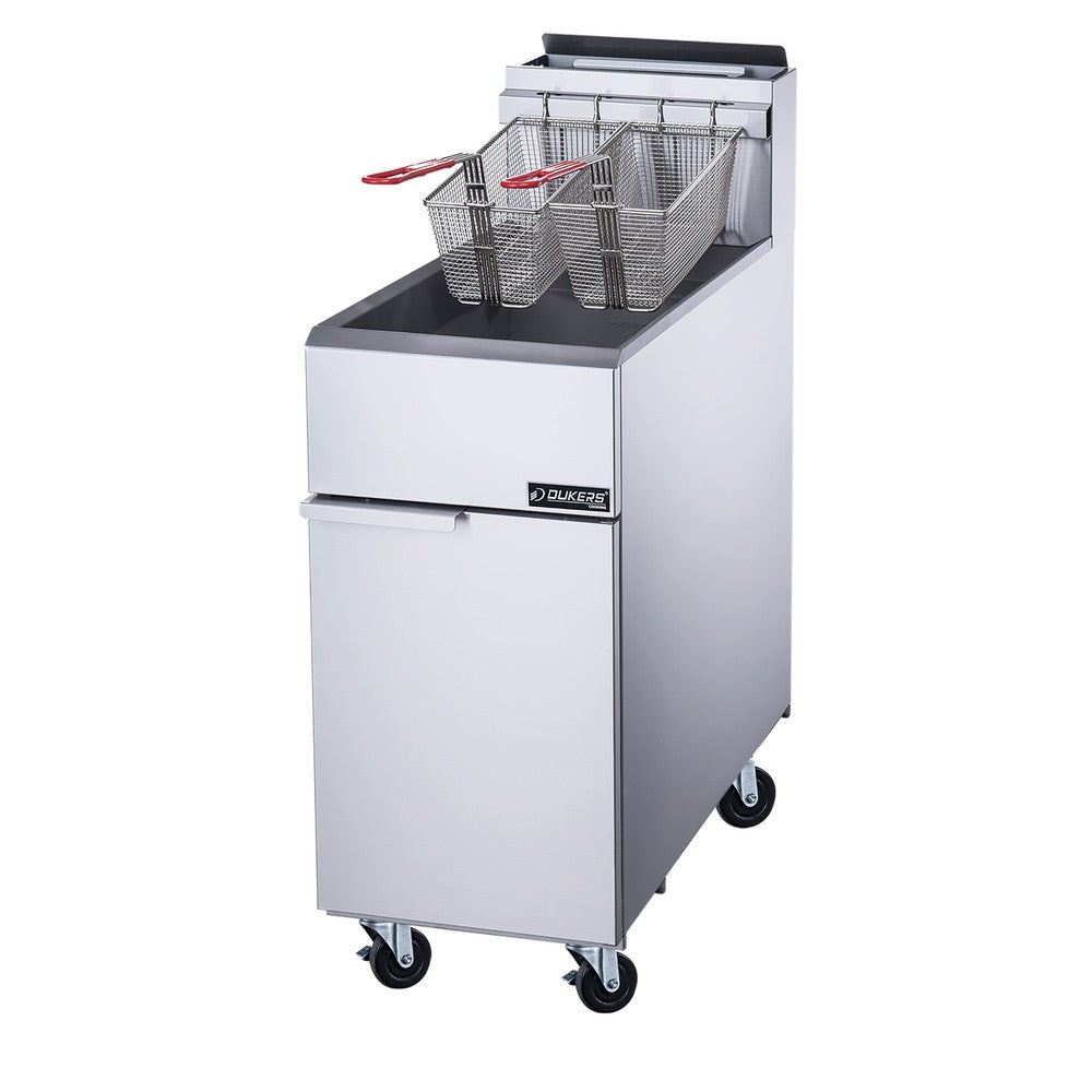 Dukers DCF4-LPG Liquid Propane Gas Fryer with 4 Tube Burners image 1