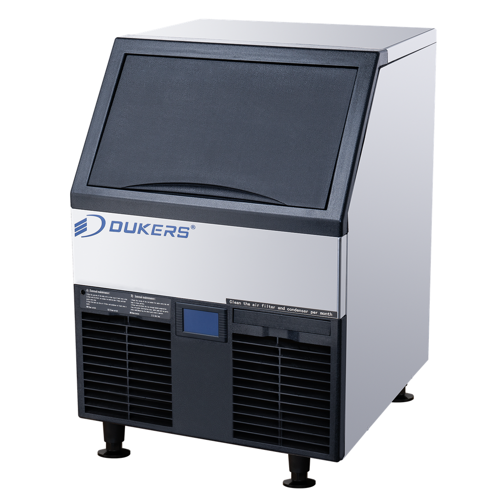 Dukers DIM300 Commercial Ice Machine with 88 lb Storage Bin – 312 lb Daily Production image 3