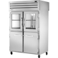 True STA2RPT-2HG/2HS-2S-HC Pass-Thru Combination Half Front/Solid Rear Swing Doors Refrigerator with Hydrocarbon Refrigerant