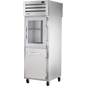 True STG1RPT-1HG/1HS-1S-HC Pass-Thru Combination Half Front/Solid Rear Swing Doors Refrigerator with Hydrocarbon Refrigerant
