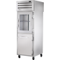 True STR1RPT-1HG/1HS-1G-HC Pass-Thru Combination Half Front/Glass Rear Swing Doors Refrigerator with Hydrocarbon Refrigerant