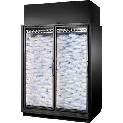 True TRM2L-NN-BLK-WHT-1BLKLL-4 True Retail Merchandiser • 2-Door • Low Temp - Finished Left Panel/Finished Right Panel - Black Exterior - White Interior - Aluminum Frame Black Doors • All Left Door Hinge - 4000K LED Lighting - view 3