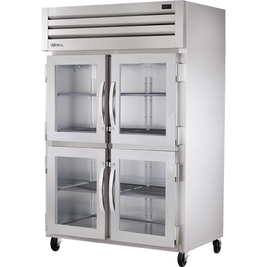True STR2R-4HG-HC Reach-In Glass Half Swing Door Refrigerator with Hydrocarbon Refrigerant