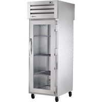 True STR1RPT-1G-1S-HC Pass-Thru Glass Front/Solid Rear Swing Doors Refrigerator with Hydrocarbon Refrigerant