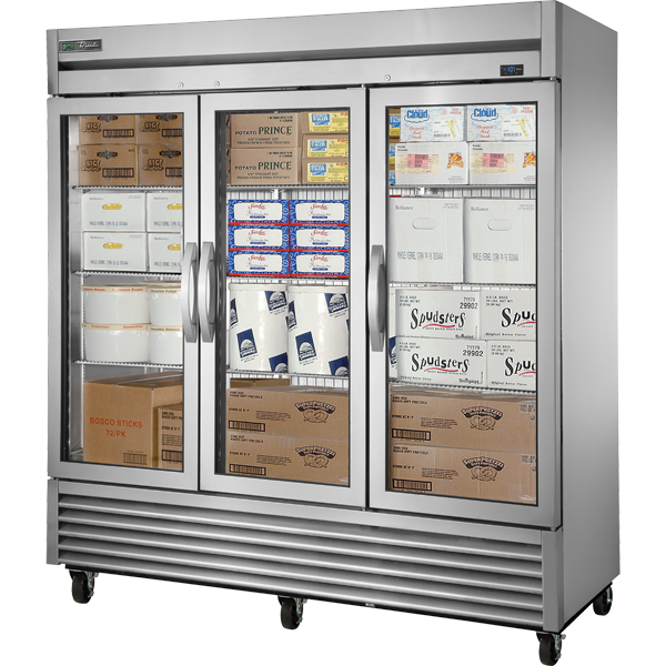 True T-72FG-HC~FGD01 Reach-In Glass Swing Door -10ºF Freezer with Hydrocarbon Refrigerant