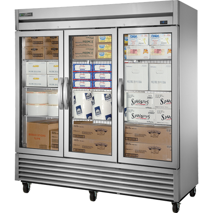 True T-72FG-HC~FGD01 Reach-In Glass Swing Door -10ºF Freezer with Hydrocarbon Refrigerant