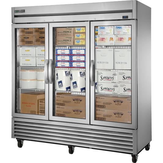 True T-72FG-HC~FGD01 Reach-In Glass Swing Door -10ºF Freezer with Hydrocarbon Refrigerant