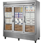 True T-72FG-HC~FGD01 Reach-In Glass Swing Door -10ºF Freezer with Hydrocarbon Refrigerant