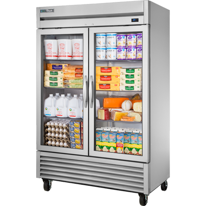 True T-49G-HC~FGD01 Reach-In Glass Swing Door Refrigerator with Hydrocarbon Refrigerant