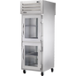True STR1RPT-2HG-1S-HC Pass-Thru Half Glass Front/Solid Rear Swing Doors Refrigerator with Hydrocarbon Refrigerant