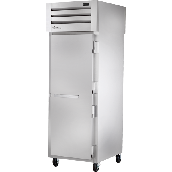 True STG1RPT-1S-1G-HC Pass-Thru Solid Front/Glass Rear Swing Doors Refrigerator with Hydrocarbon Refrigerant