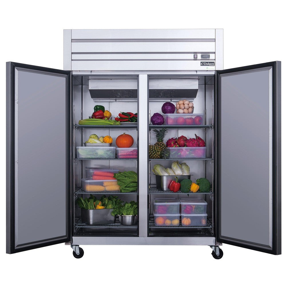 Dukers D55AF Commercial 2-Door Top Mount Freezer in Stainless Steel image 3