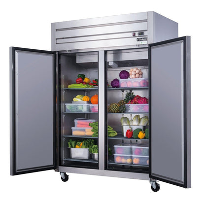 Dukers D55AR Commercial 2-Door Top Mount Refrigerator in Stainless Steel image 4