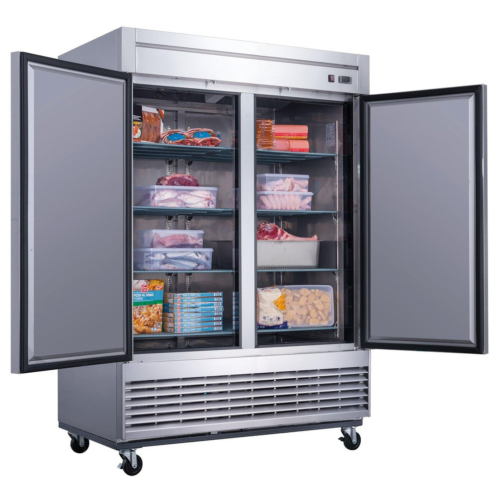 Dukers D55F 2-Door Commercial Freezer in Stainless Steel image 2