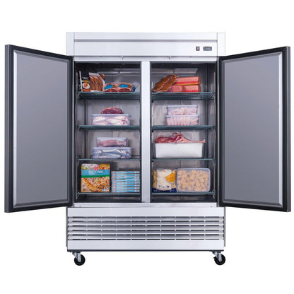 Dukers D55F 2-Door Commercial Freezer in Stainless Steel image 3