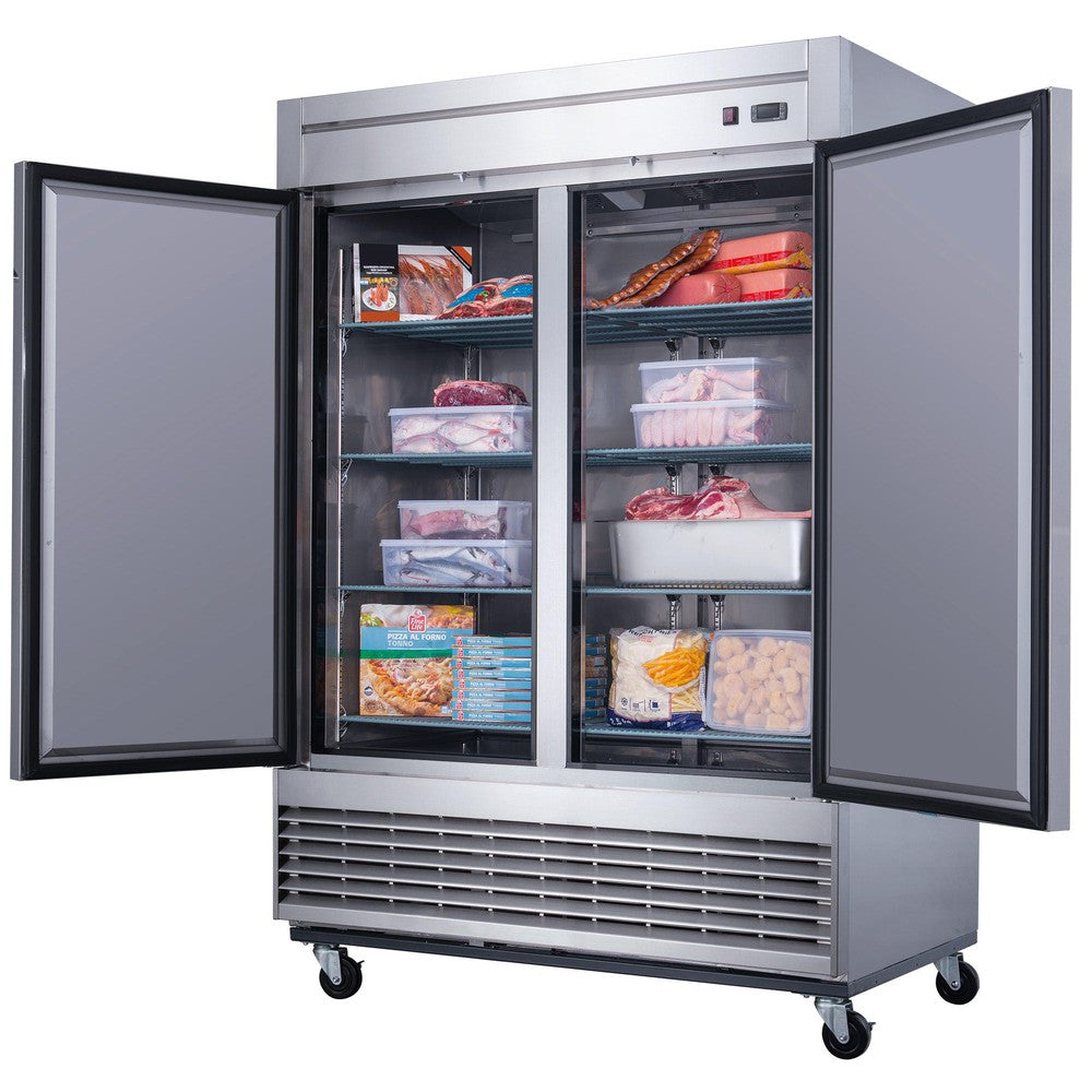 Dukers D55F 2-Door Commercial Freezer in Stainless Steel image 4