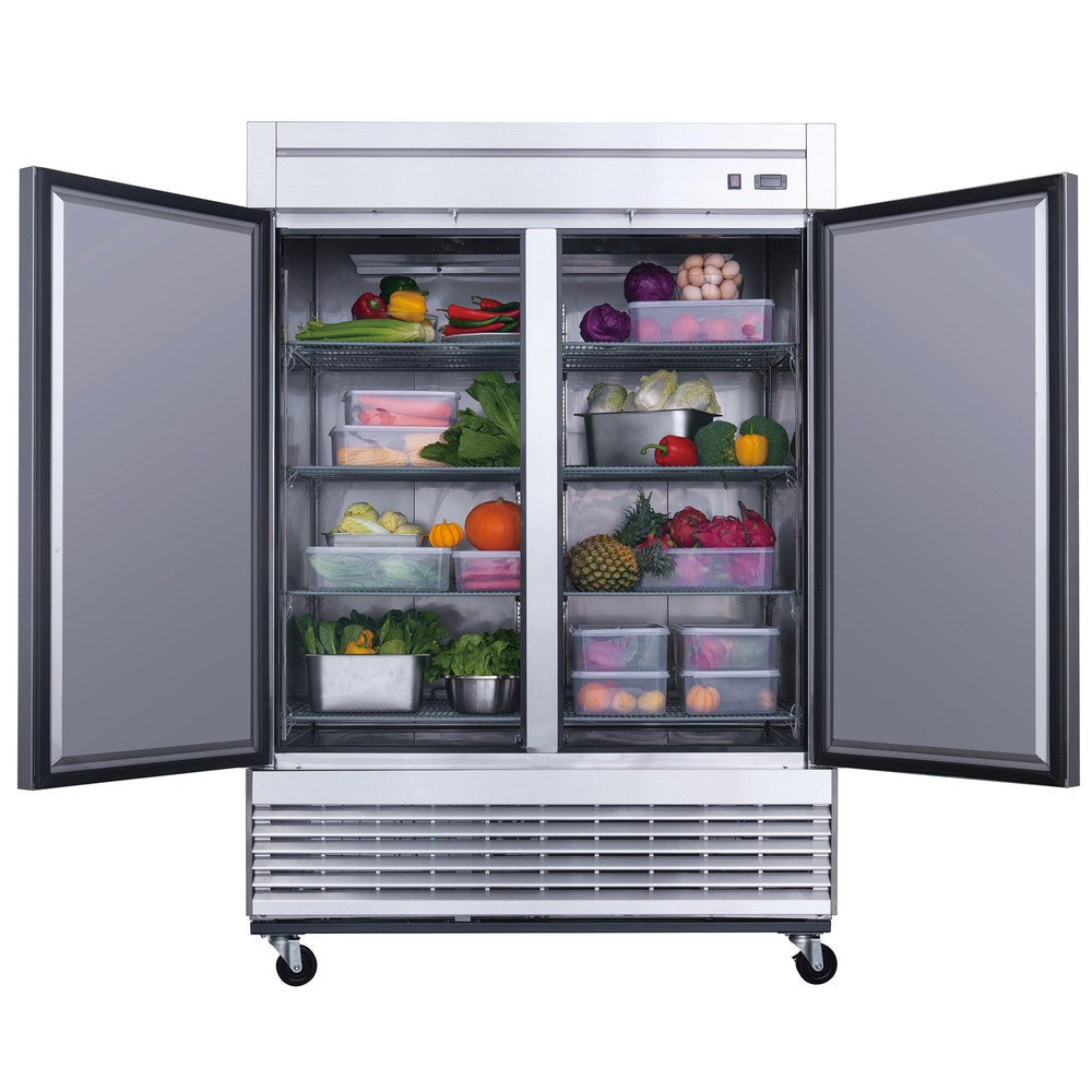 Dukers D55R 2-Door Commercial Refrigerator in Stainless Steel image 3