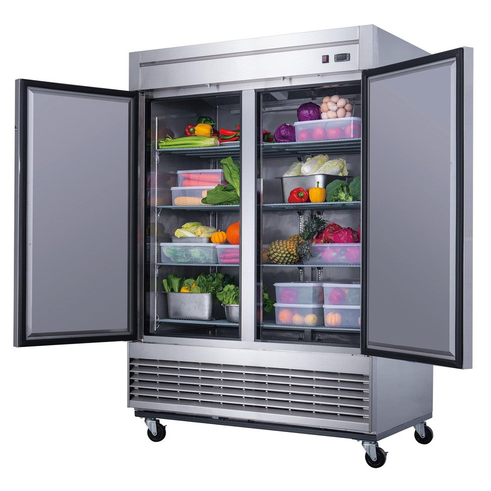 Dukers D55R 2-Door Commercial Refrigerator in Stainless Steel image 4