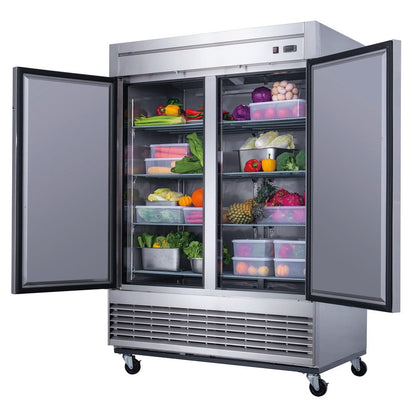 Dukers D55R 2-Door Commercial Refrigerator in Stainless Steel image 4