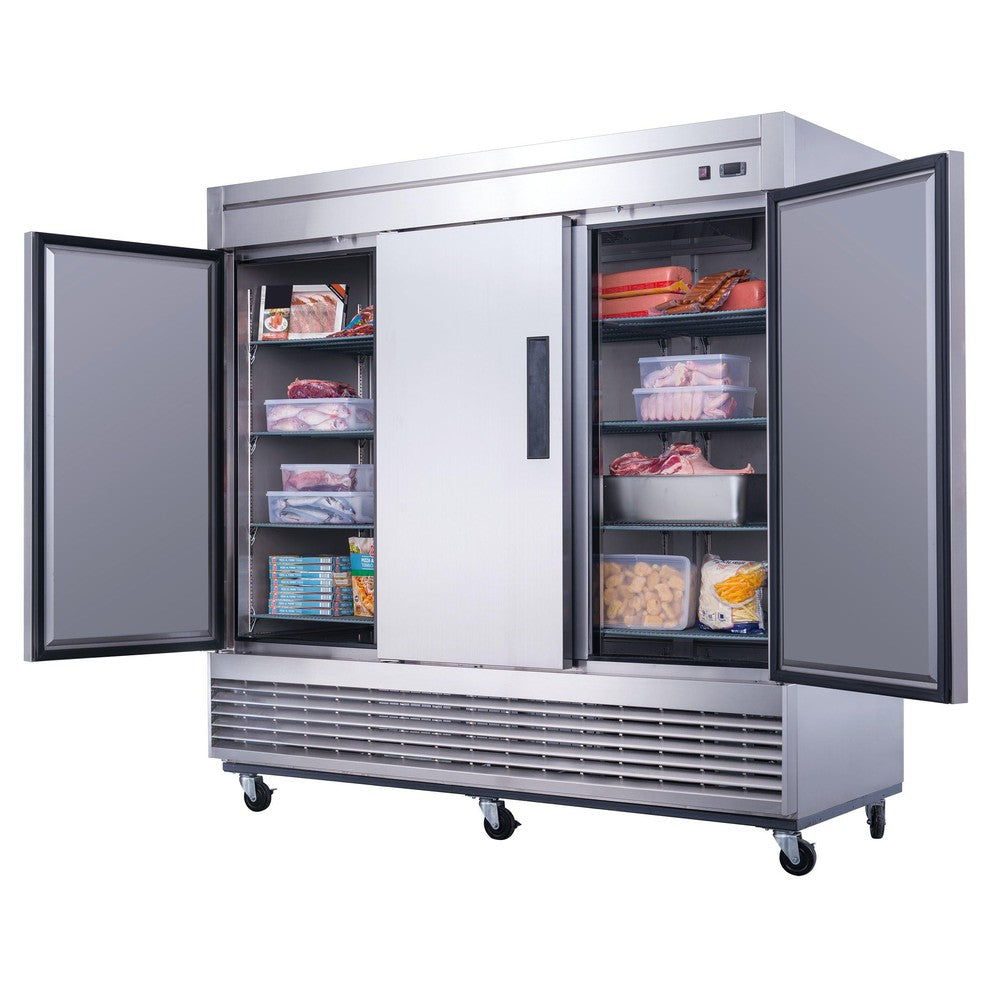 Dukers D83F 3-Door Commercial Freezer in Stainless Steel image 4