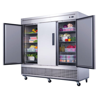 Dukers D83R 3-Door Commercial Refrigerator in Stainless Steel image 4