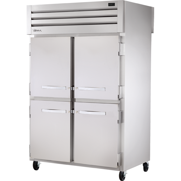 True STG2RPT-4HS-2S-HC Pass-Thru Solid Half Front/Solid Rear Swing Doors Refrigerator with Hydrocarbon Refrigerant