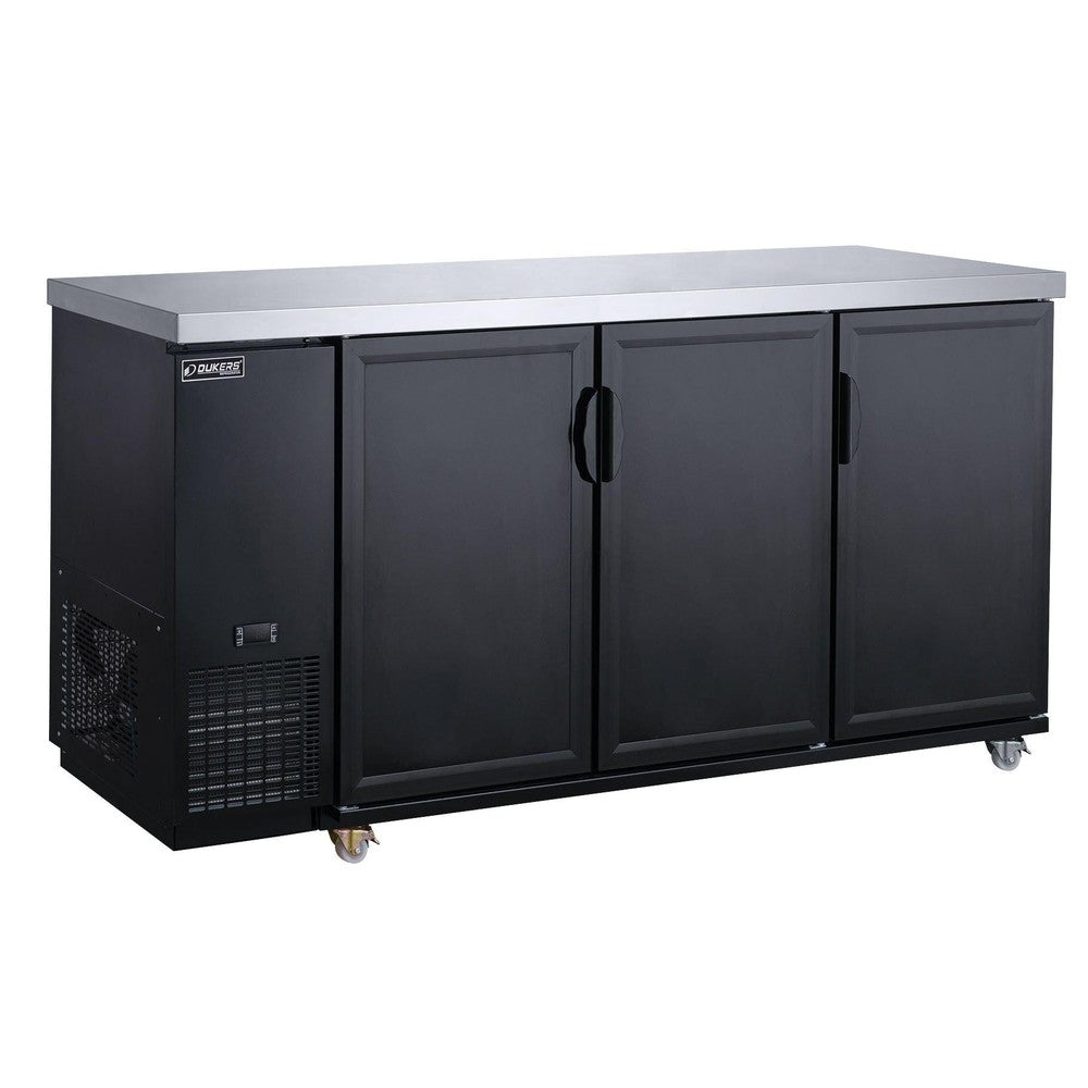 Dukers DBB72-M3 3-Door Bar and Beverage Cooler (Solid Doors) image 1