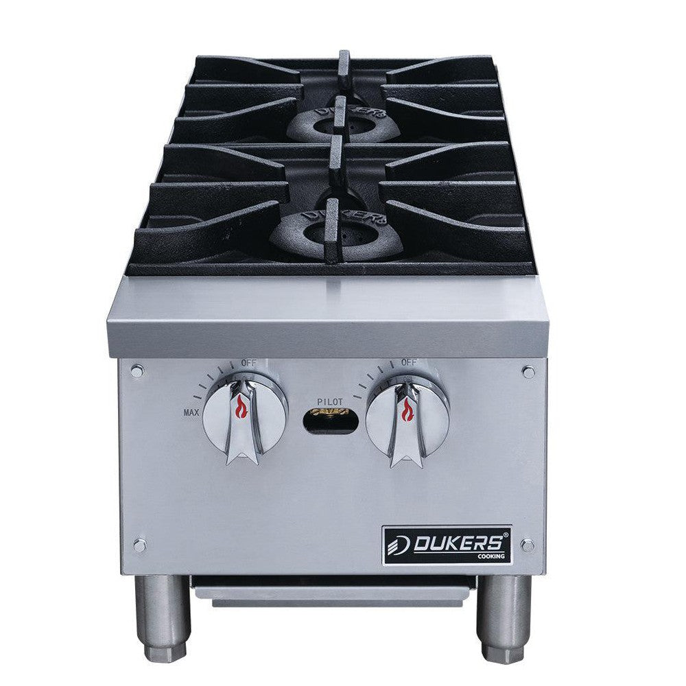 Dukers DCHPB12 Hot Plate with 2 Burners image 2