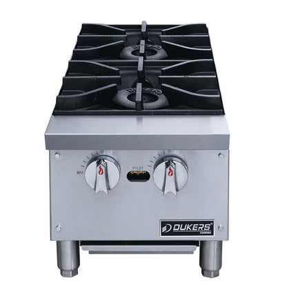 Dukers DCHPB12 Hot Plate with 2 Burners image 2