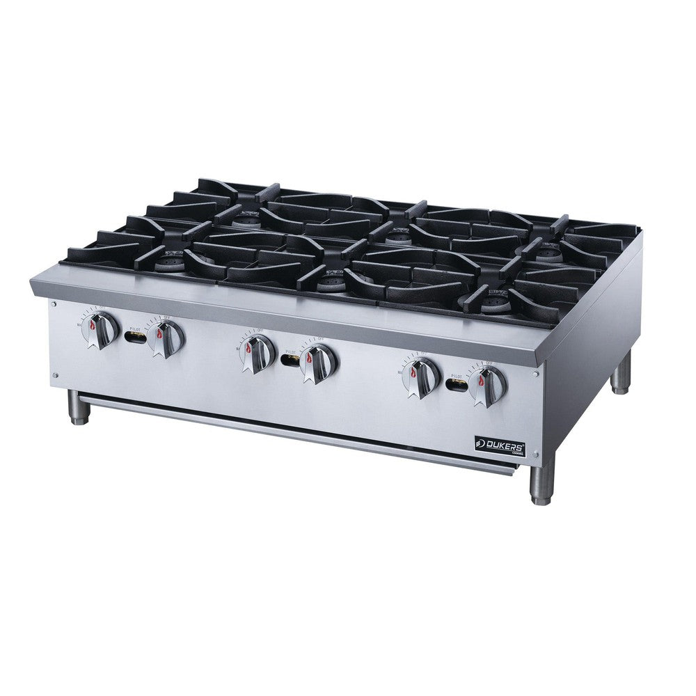 Dukers DCHPB36 Hot Plate with 6 Burners image 1