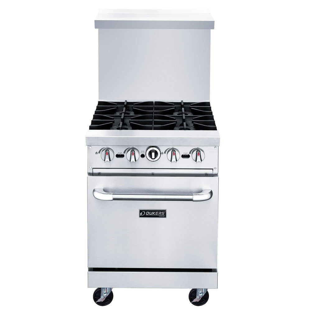 Dukers DCR24-4B 24" Gas Range with Four (4) Open Burners image 2